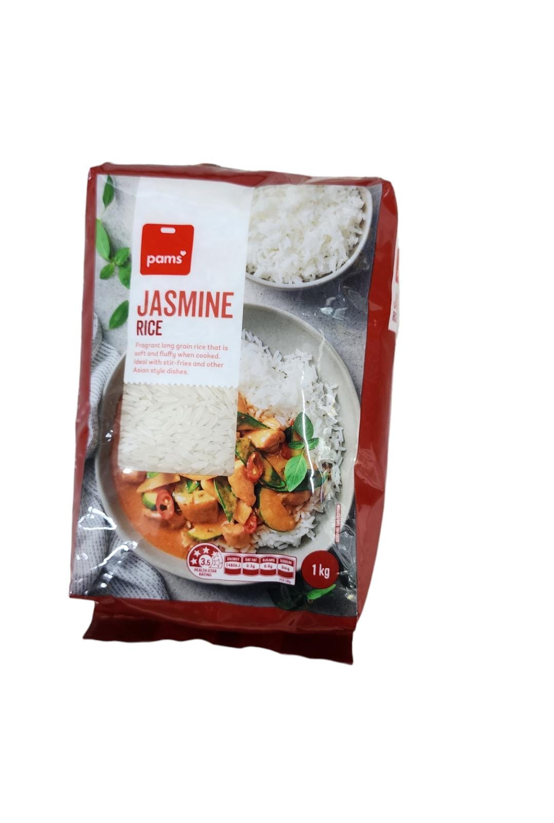 Pams Jasmine Long Grain Rice 1kg